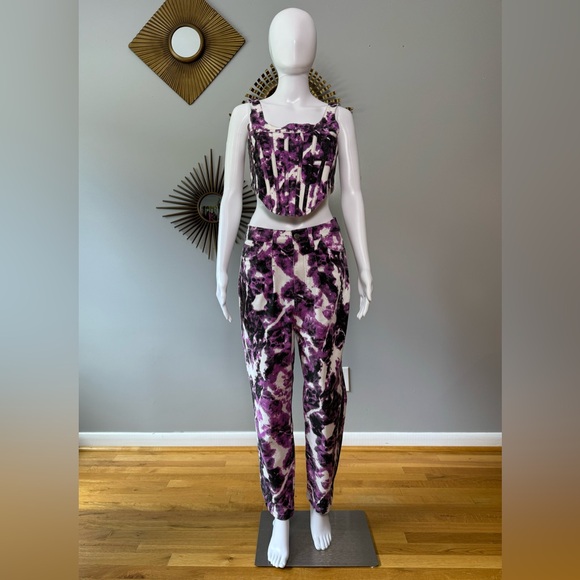 EITH Pants - EITH - Purple Paint Corset & Pants Set